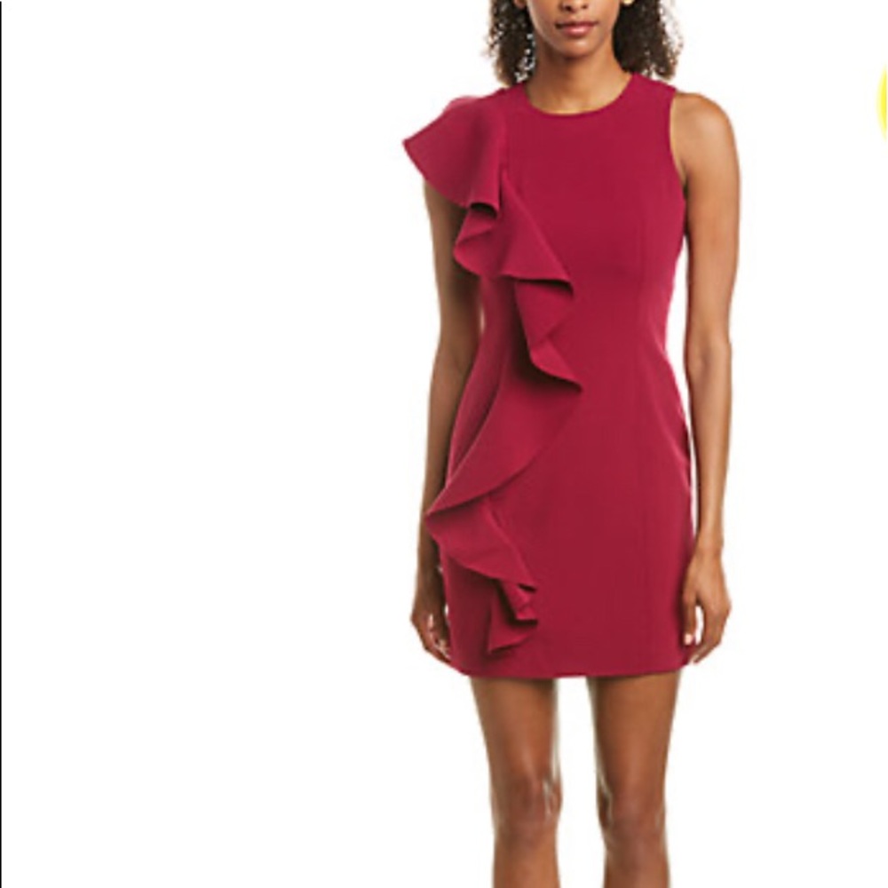 Cinq a Sept Cocktail Ruffle Tulip Dress
